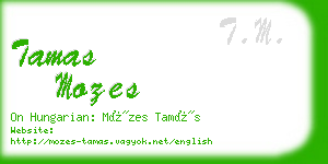 tamas mozes business card